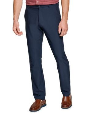 Johnston & Murphy Xc4 Performance Flat Front Pants - Blue
