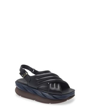 4Ccccees Mellow Mana Platform Slingback Sandal - Blue