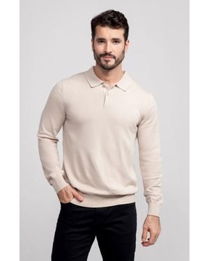 Jack Archer Legacy Polo Sweater - Natural