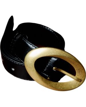 Fortela Teodora Leather Belt - Black
