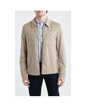 Johnston & Murphy Faux Suede Jacket - Natural