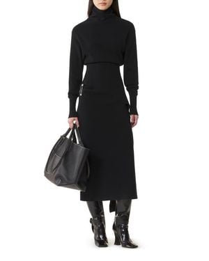 Lanvin Wool And Cashmere Midi Dress - Black