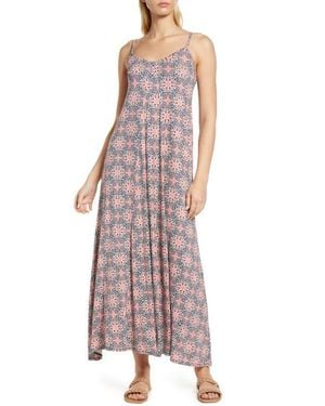 Loveappella Paisley Knit Maxi Dress - Purple