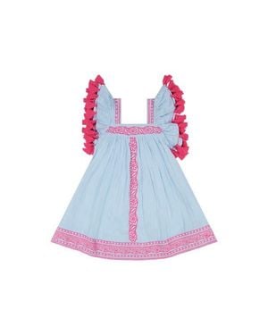 MER ST BARTH Serena Girls Tassel Dress - White