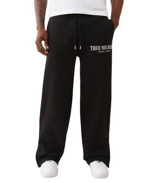 TRUE RELIGION Baggy Zip Cuff Cotton Blend Sweatpants - Black