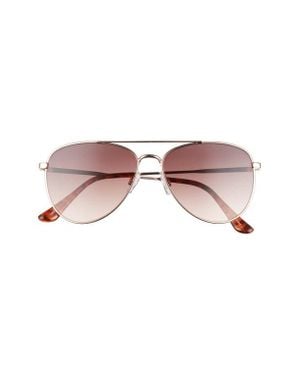 BP. 55mm Gradient Aviator Sunglasses In Gold At Nordstrom Rack - Pink