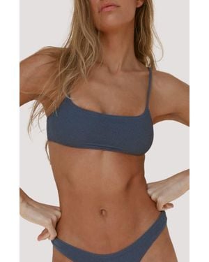 Stone Fox Sonny Textured Bikini Top - Blue