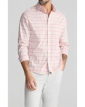 UNTUCKit Kilpatrick Check Cottontek Performance Button-Up Shirt - Pink