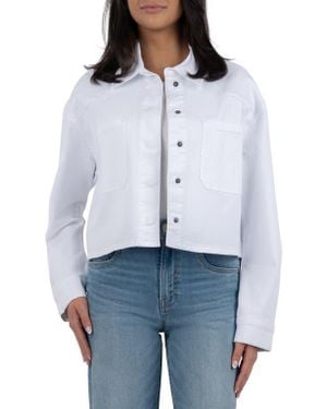 Kut From The Kloth Billie Crop Denim Jacket - White