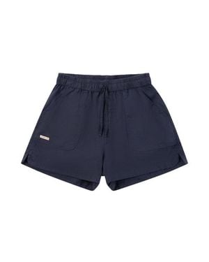 Amundsen 3.5Incher Safari Linen Shorts - Blue