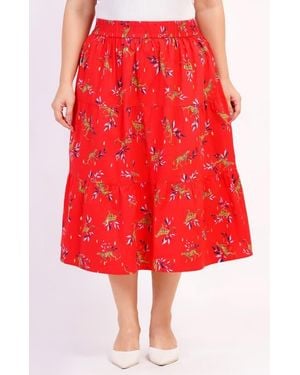 Leota Evelyn Tiered Midi Skirt