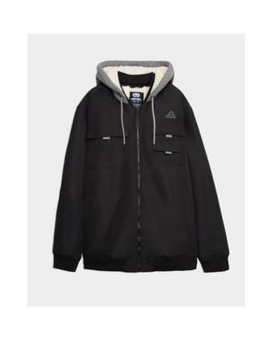 Ecko' Unltd Triple Threat Faux Shearling Bomber Jacket - Black