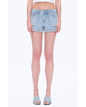 Bayeas Mid Rise Denim Shorts - Blue