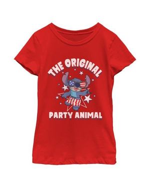 Lilo Et Stitch Girls' The Original Party Animal T-Shirt - Red