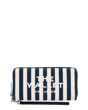 Marc Jacobs The Stripe Canvas Continental Wallet - White