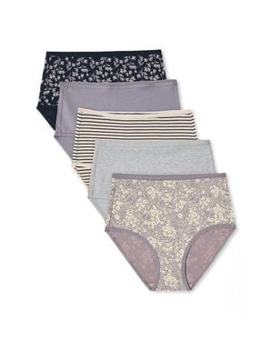 Pact Everyday High Rise Brief 5-Pack - Purple