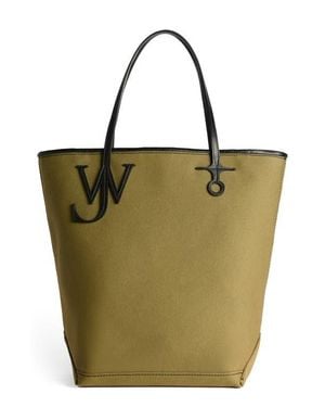 JW Anderson Tall Anchor Canvas Tote - Green