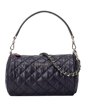 MZ Wallace Crosby Quilted Nylon Barrel Crossbody Bag - Blue