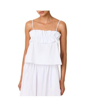 Solid & Striped The Sophie Cotton Ruffle Camisole - White