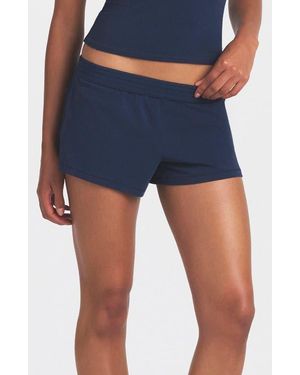 Skims Stretch Cotton Jersey Shorts - Blue