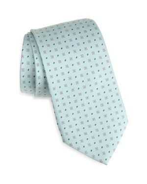 Canali Medallion Silk Tie - Blue