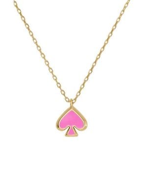 Kate Spade Mini Spade Pendant Necklace - Pink