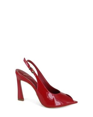 Kenneth Cole Priya Slingback Peep Toe Pump - Red