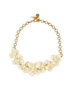Deepa Gurnani Wally Frontal Necklace - Metallic