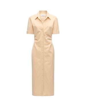 Callas Milano Lou Fitted Shirt Dress - Natural