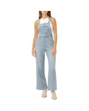 Silver Jeans Co. Wide Leg Denim Overalls - Blue