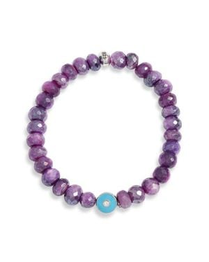 Anzie Soul Mystic Moonstone Stretch Bracelet - Purple