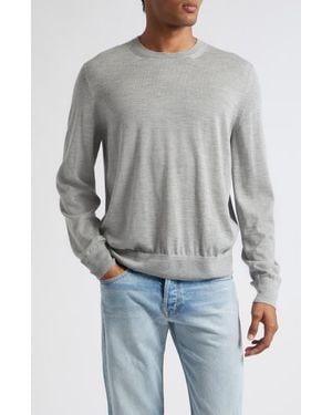 Tom Ford Fine Gauge Cashmere & Silk Sweater - Gray