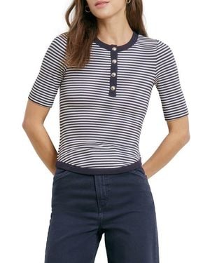 FAVORITE DAUGHTER The Foundation Stripe Henley - Blue