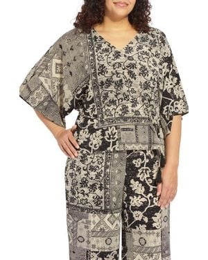 Lyssé Ipanema Mix Print Woven Shirt - Gray