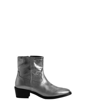 Zadig & Voltaire Tex Low Western Bootie - Gray