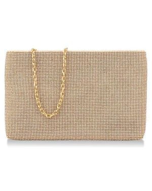 Whiting & Davis Lainey Crystal Clutch - Metallic