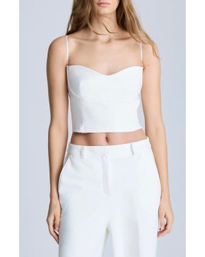Kenneth Cole Crop Bustier Camisole - White