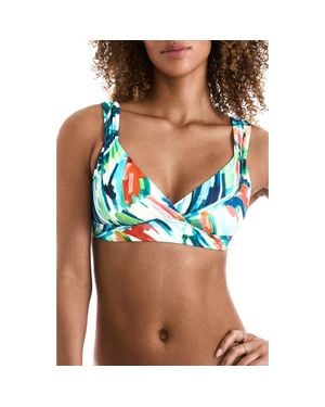 Mimi Flamingo Emory Bikini Top - Blue