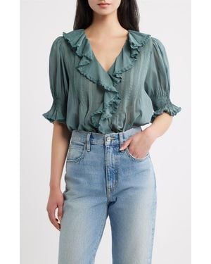 Doen Henri Organic Cotton Voile Top - Blue