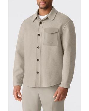 Mackage Emmanuel Double Face Wool Overshirt - Natural