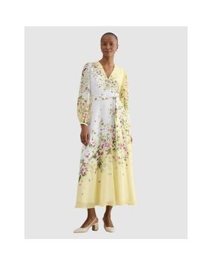 Hobbs Ariel Silk Dress - Metallic