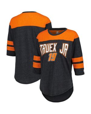 Starter Martin Truex Jr Full Back Block 3/4-Sleeve Tri-Blend Top - Blue