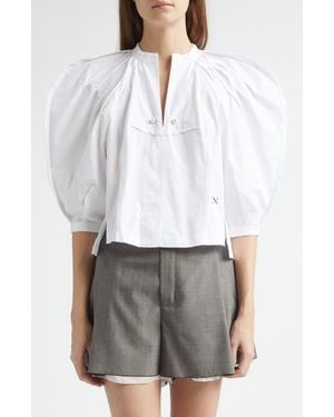 Nackiyé Odalique Cotton Poplin Top - White