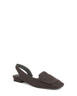 Franco Sarto Teagan Slingback Half D'Orsay Flat - Brown