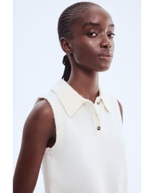 H&M Collared Sweater Vest - White