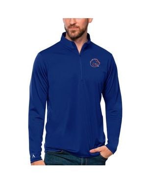 Antigua Boise State Broncos Tribute Quarter-Zip Top - Blue