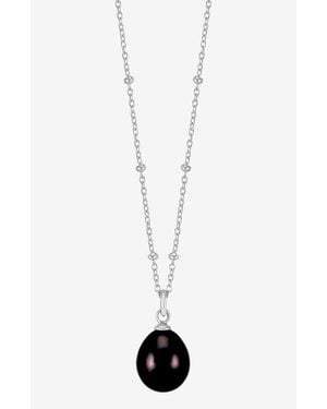 Dower & Hall Timeless Adjustable 10Mm Oval Peacock Freshwater Pearl Pendant - White