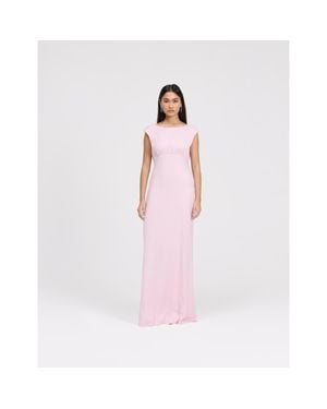 Ghost Octavia Cowl Back Satin Maxi Dress - Pink