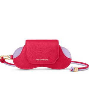 Maison De Sabre Leather Sunglasses Sling Case - Red