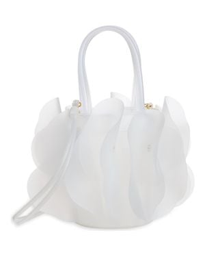 FARM Rio Jelly Flower Bucket Bag - White
